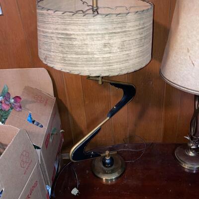 Deco Modern Vintage â€œBoomerangâ€ Lamp with Shade