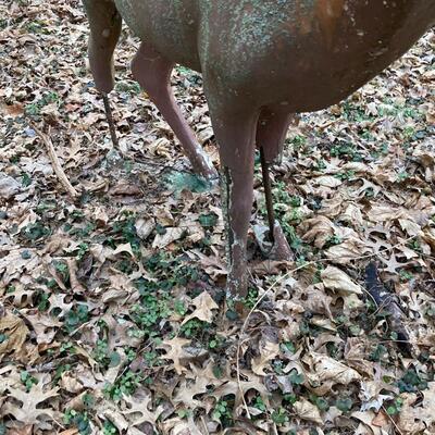 Antique Concrete Buck Statue