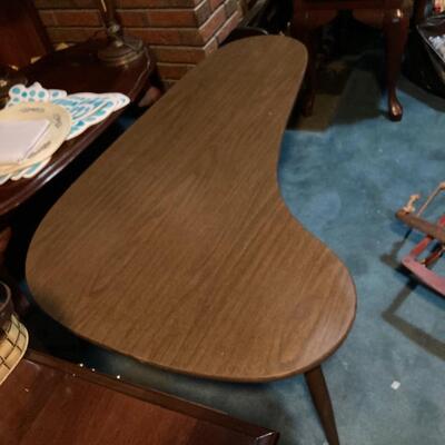 Mid Century Kidney Shaped Coffee Table