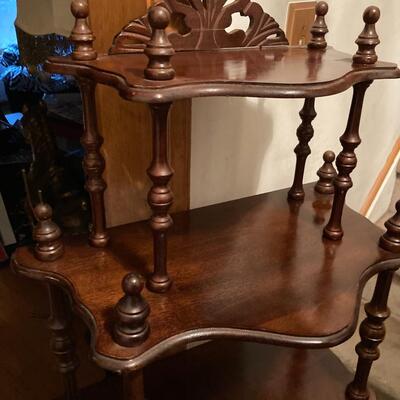 Vintage Wooden What Not Shelf
