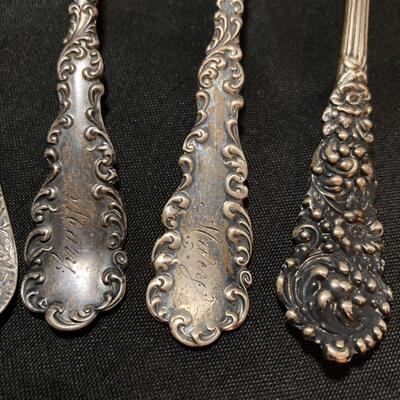 Antique Silver Spoon Lot with Sterling