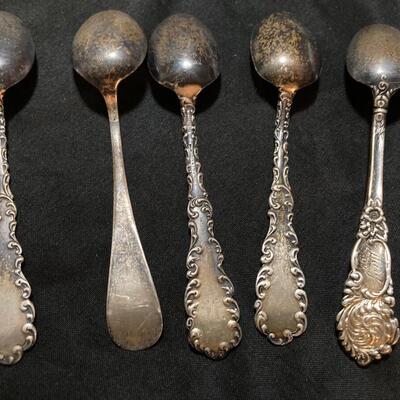Antique Silver Spoon Lot with Sterling