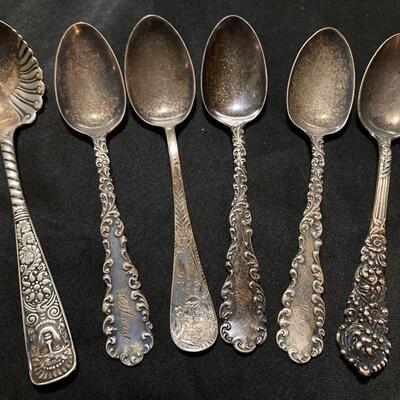 Antique Silver Spoon Lot with Sterling