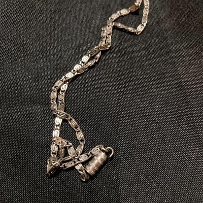 28â€ Silver Necklace and MOP Pendant