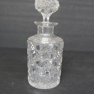 Old Cut Glass Large Perfume Bottle Matching Stopper