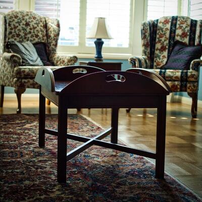 Coffee Table with Folding Corners