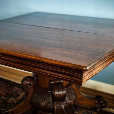 Beautiful Solid Wood Dining Table with Claw Feet