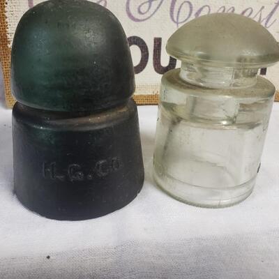 Insulators telephone poll collector item 4" tall