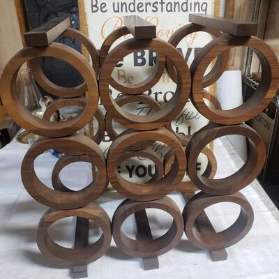Wine rack wooden  9 holer 16x15x9