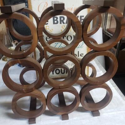Wine rack wooden  9 holer 16x15x9