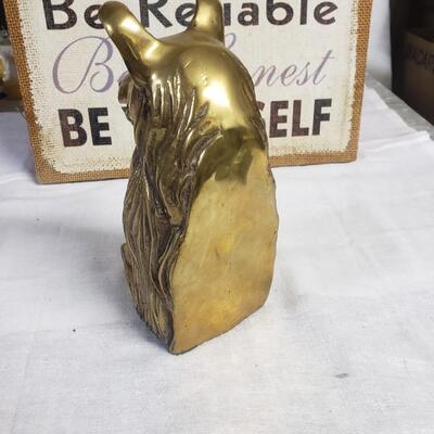 brass dog 7x4 heavy decor or paper weight