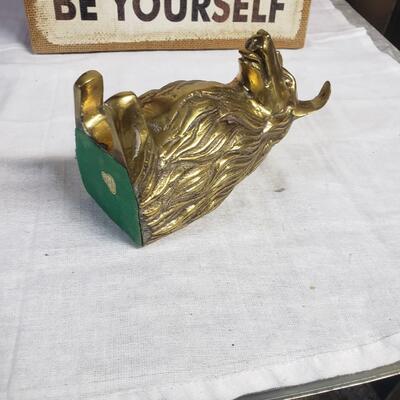 brass dog 7x4 heavy decor or paper weight