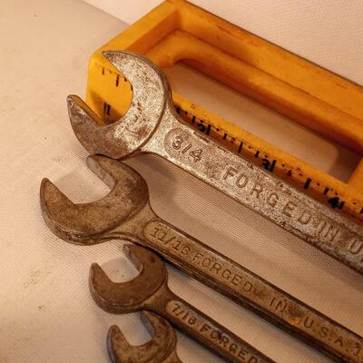 ts2861a - nice set 4 open end sae small wrenches