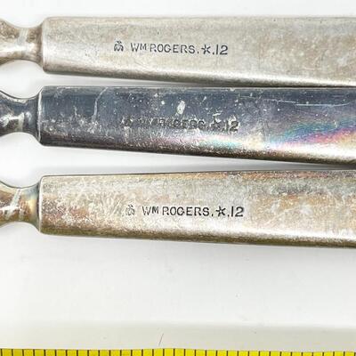ANTIQUE WM. ROGERS SILVERPLATE FLATWARE FORKS SET OF 3