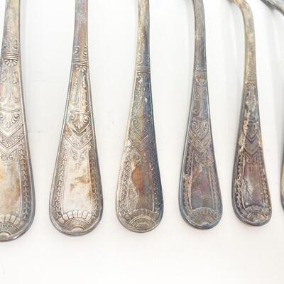 ANTIQUE TOWLE MANUFACTURING CO SILVERPLATE FLATWARE FORKS SET OF 6
