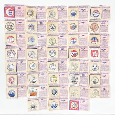 VINTAGE REPRODUCTION PRESIDENTIAL CAMPAIGN BUTTONS SET OF 38