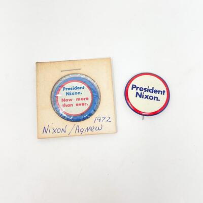 1972 â€œPRESIDENT NIXONâ€ CAMPAIGN BUTTONS