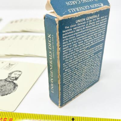 CIVIL WAR UNION GENERALS PLAYING CARD SET