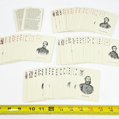 CIVIL WAR UNION GENERALS PLAYING CARD SET