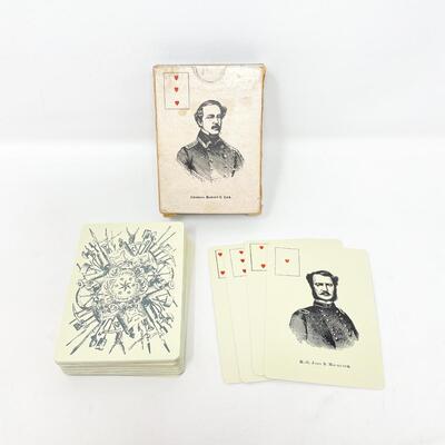 CIVIL WAR CONFEDERATE GENERALS PLAYING CARD SET