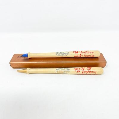 VINTAGE YANKEES â€œMICKEY MANTLEâ€™S HOLIDAY INNâ€ JOPLIN, MISSOURI BASEBALL BAT PENS