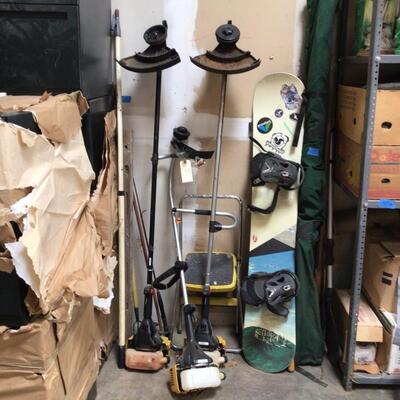 Weedwhackerâ€™s, snowboard, oars and more