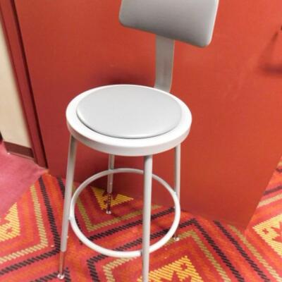 Metal Uline Stationary Stool with Adjustable Height Legs Choice A