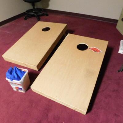 Hand Crafted Solid Wood Corn Hole Game