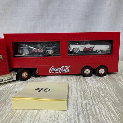 Coca-Cola semi with Coca-Cola classic cars