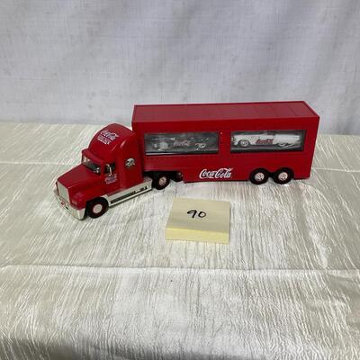 Coca-Cola semi with Coca-Cola classic cars