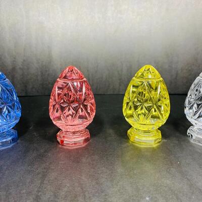 Waterford Colored Crystal Eggs