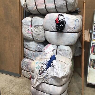 Bales of clothing