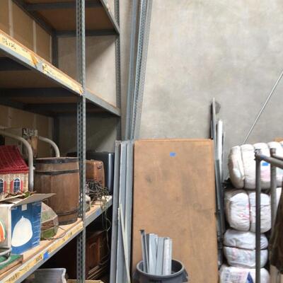 One shelving unit, approximately 20 feet high by 6 foot Wide by 4 foot deep.