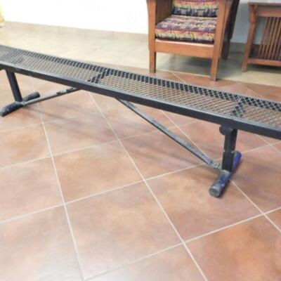 Commercial Metal Outdoor Seated Bench 8' Choice A