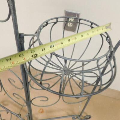 Wire Contemporary Design Triple Basket Plant Stand Choice B