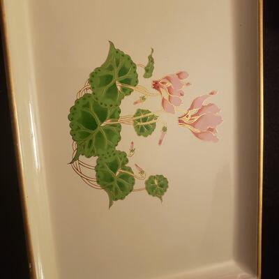 Otagiri lacquered plates 8x7 one England lot of 3