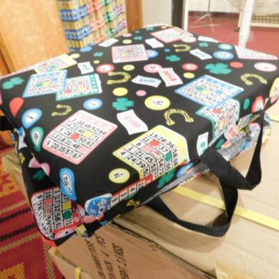 5ct New Bingo Themed Seat Cushions Has Back and Seat