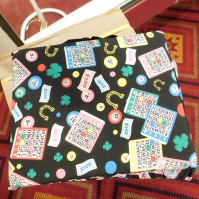 5ct New Bingo Themed Seat Cushions Has Back and Seat