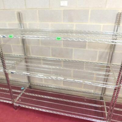 Set of 2 Metal Wire 5' Storage Shelf Choice B