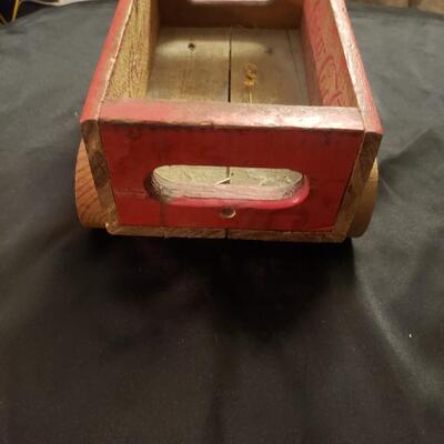 Coca-Cola wooden toy planter