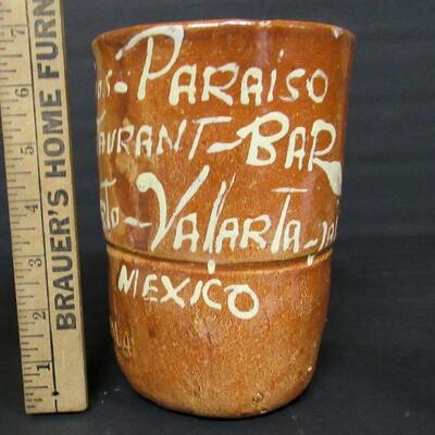 Mexican Pottery Pitcher From Chino's Paraiso, Puerta Valarta