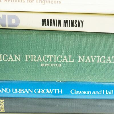 Lot 185- Engineering, math and other hard bound books