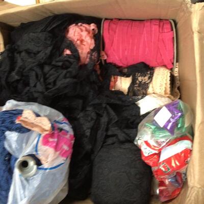 Lace, ribbons, tote bags, zipper pulls