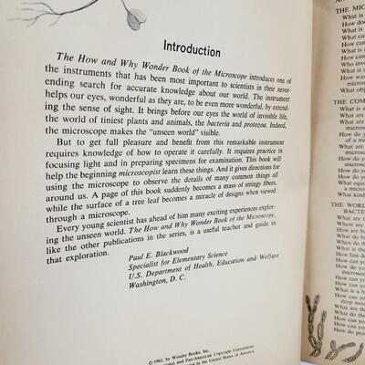 1961 THE HOW & WHY WONDER BOOK OF THE MICROSCOPE