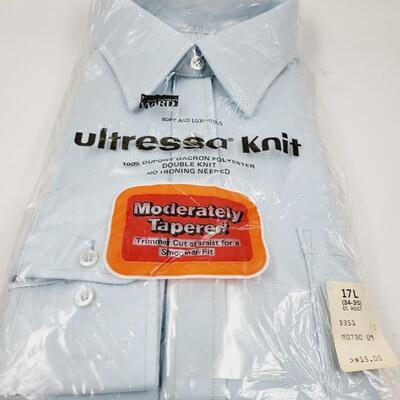 VINTAGE IN ORIGINAL PACKAGE MENS ULTRESSA KNIT MENS SHIRT - 17L 34-35