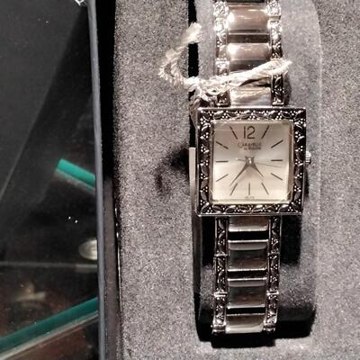 Caravelle by Bulova 43L118 Women's Silver Tone Square Analog Watch