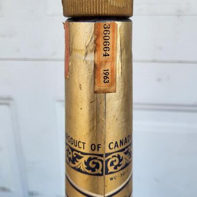 VINTAGE CANADIAN CLUB LARGE GLASS LIQUOR BOTTLE - KANSAS STAMP