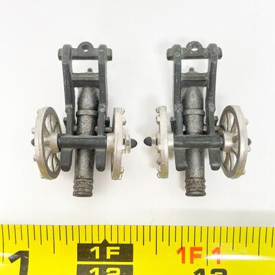 1.5â€ MINI METAL CANNON FIGURINES SET OF 2