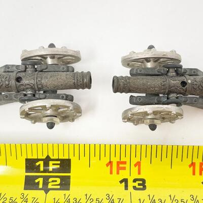 1.5â€ MINI METAL CANNON FIGURINES SET OF 2