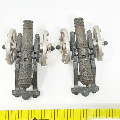 1.5â€ MINI METAL CANNON FIGURINES SET OF 2
